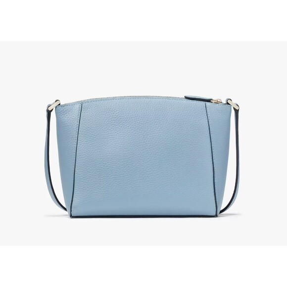 New Kate Spade Monica Pebbled Leather Crossbody Polished Blue - Picture 4 of 5